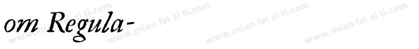 om Regula字体转换